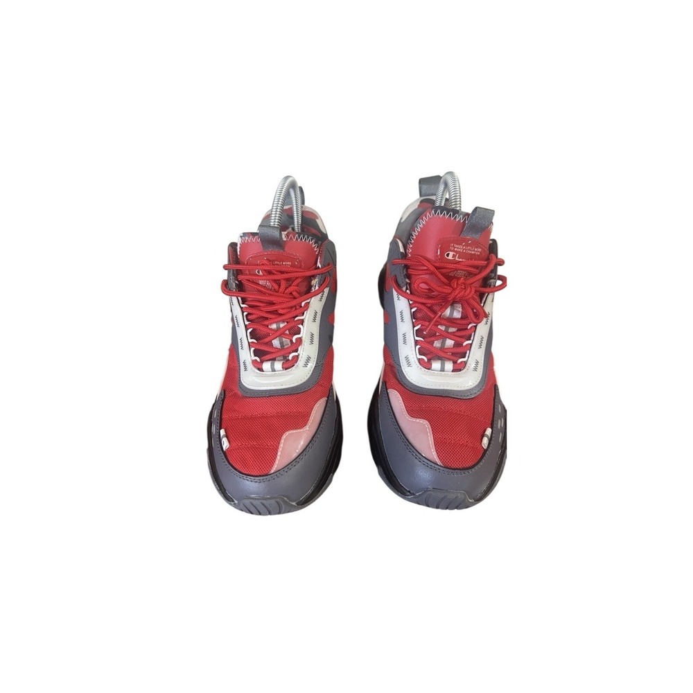 Champion Hyper C Flood Scarlet Gray Black Mens‎ 9 .5 Sneakers Trainers Athletic